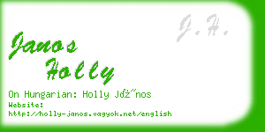 janos holly business card